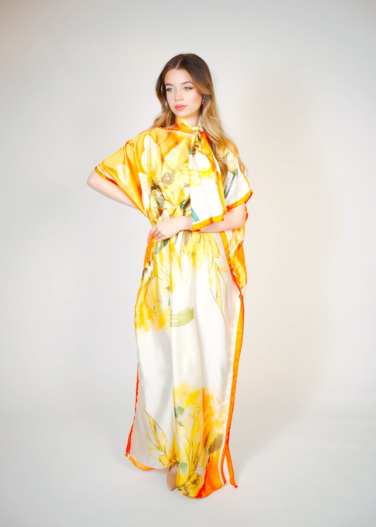 Beach Dress With Scarf  Voile
