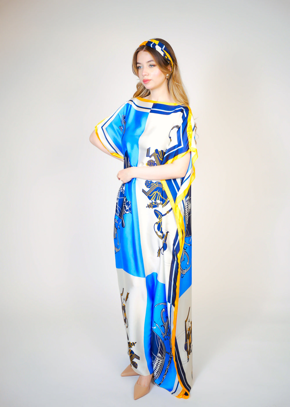 Beach Dress With Scarf  Voile