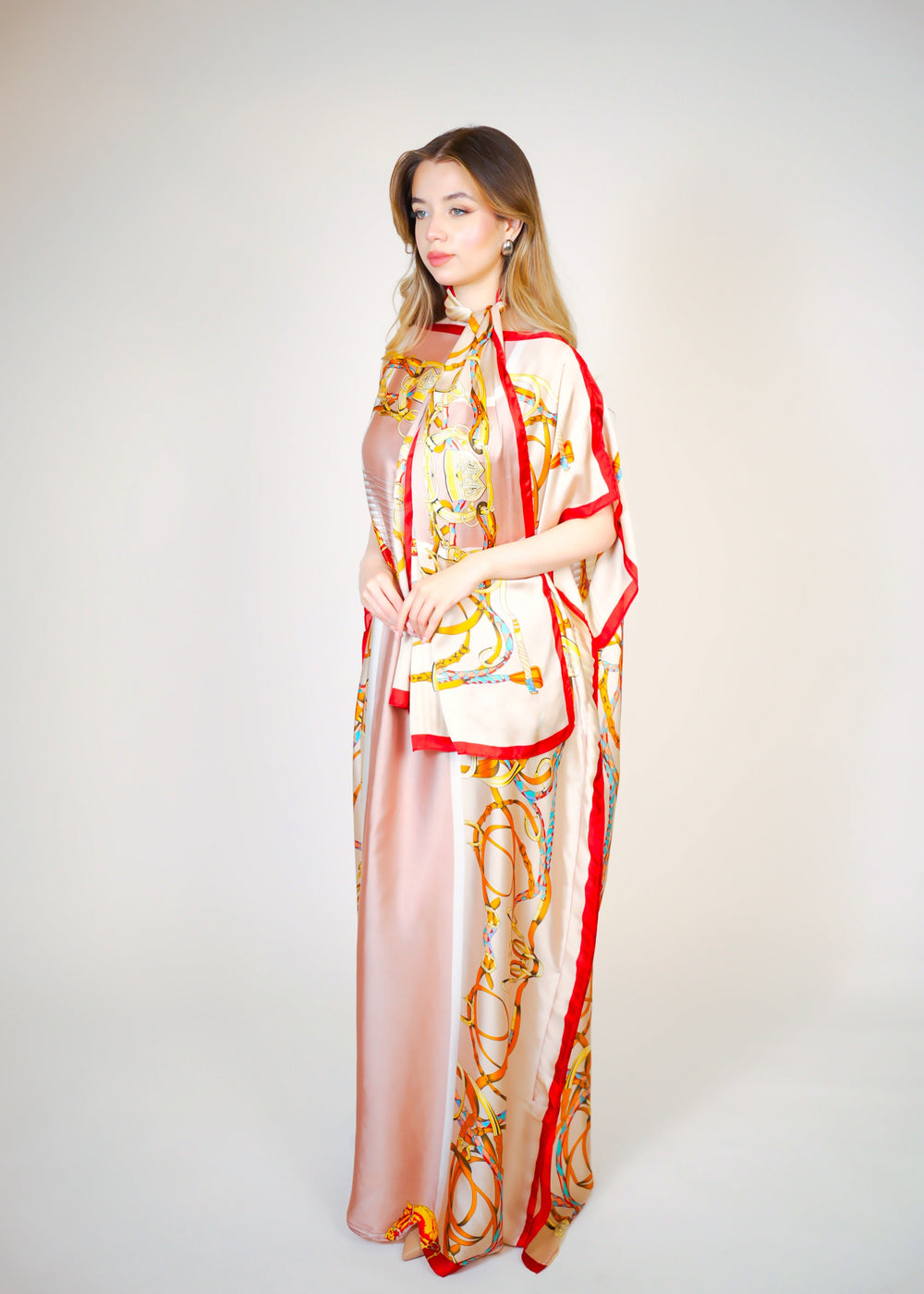 Beach Dress With Scarf  Voile