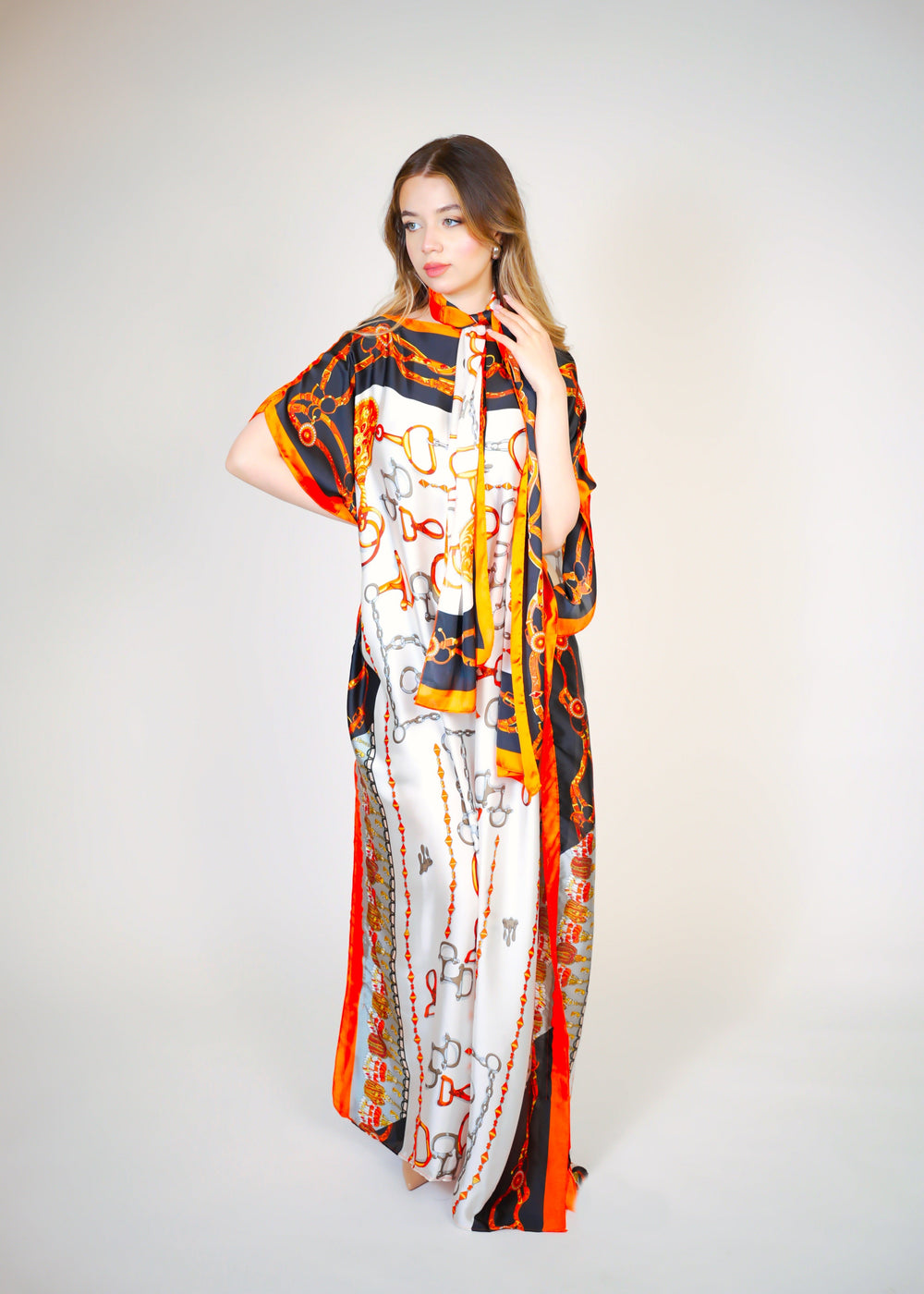 Beach Dress With Scarf  Voile