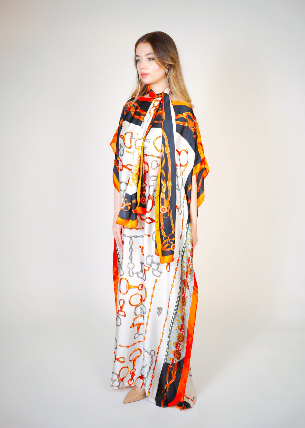 Beach Dress With Scarf  Voile