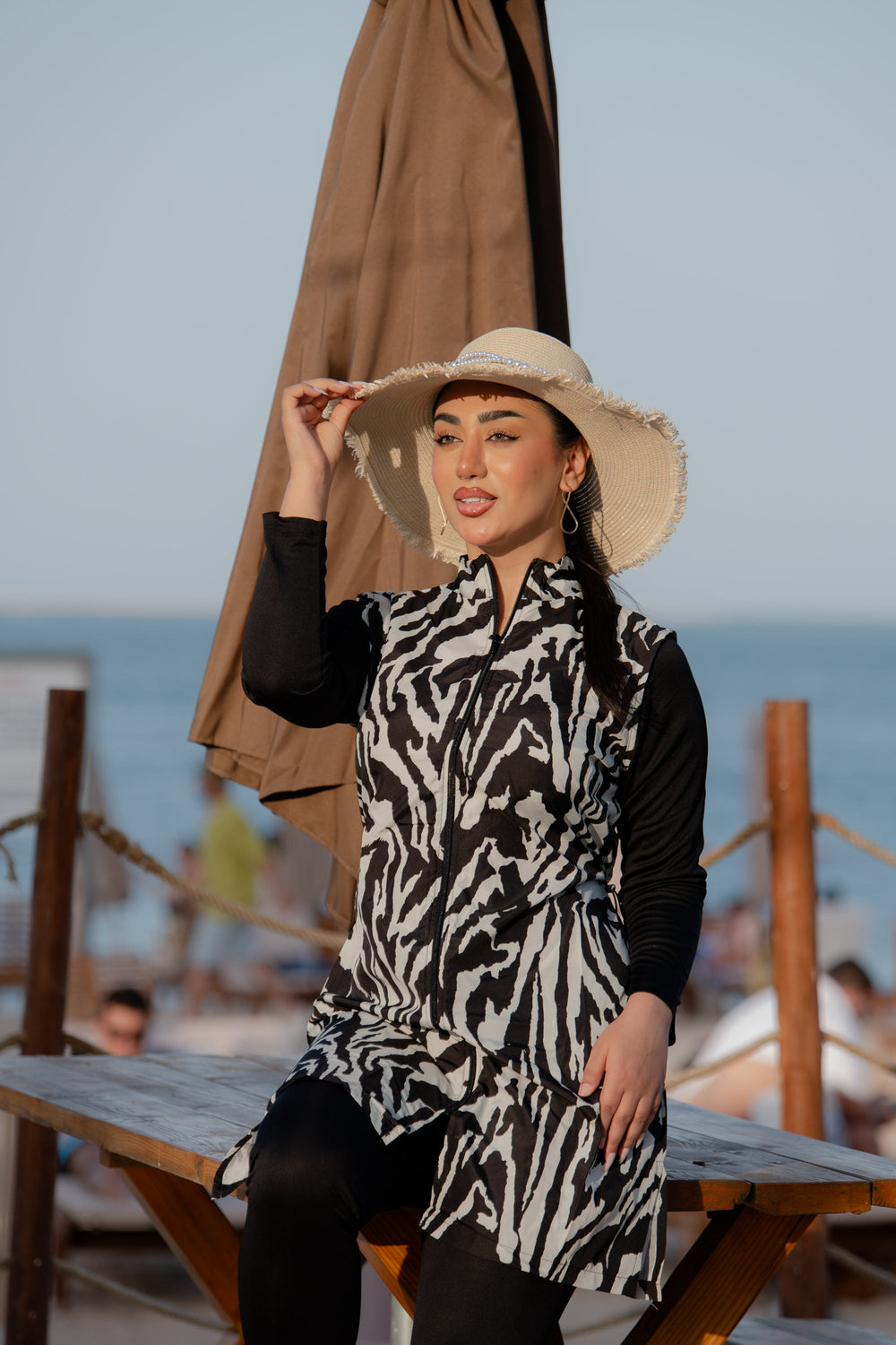 Rozamay Burkini Swimsuit-E021  Voile