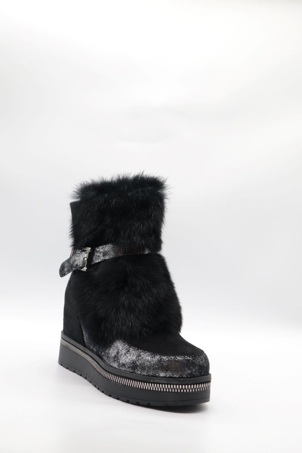 Fur Flat Boot Voile Fashion