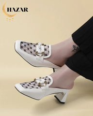 Heel Mule Voile Fashion