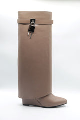 High Wedge Boot Voile Fashion