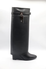 High Wedge Boot Voile Fashion