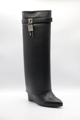 High Wedge Boot Voile Fashion