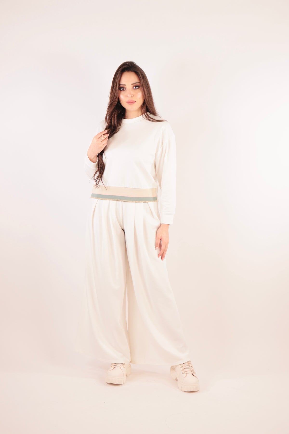 Wide Leg Trousers -  Elora