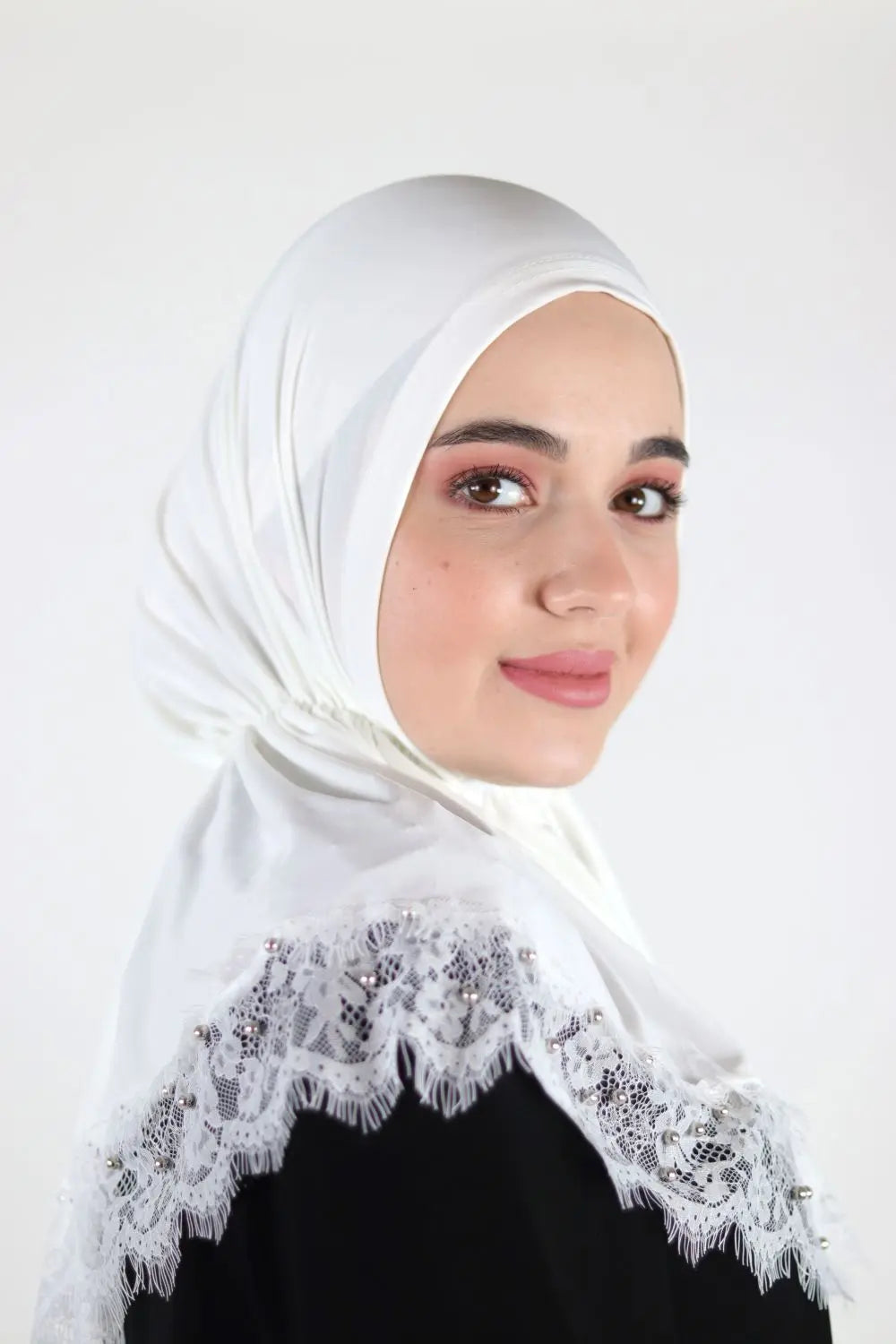 Instant Hijab With Lace Voile Fashion