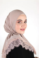 Instant Hijab With Lace Voile Fashion