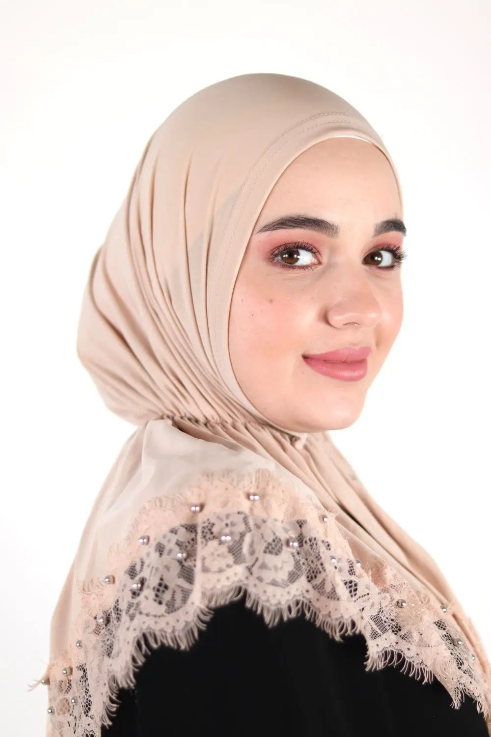 Instant Hijab With Lace Voile Fashion