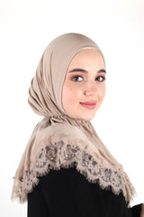 Instant Hijab With Lace Voile Fashion