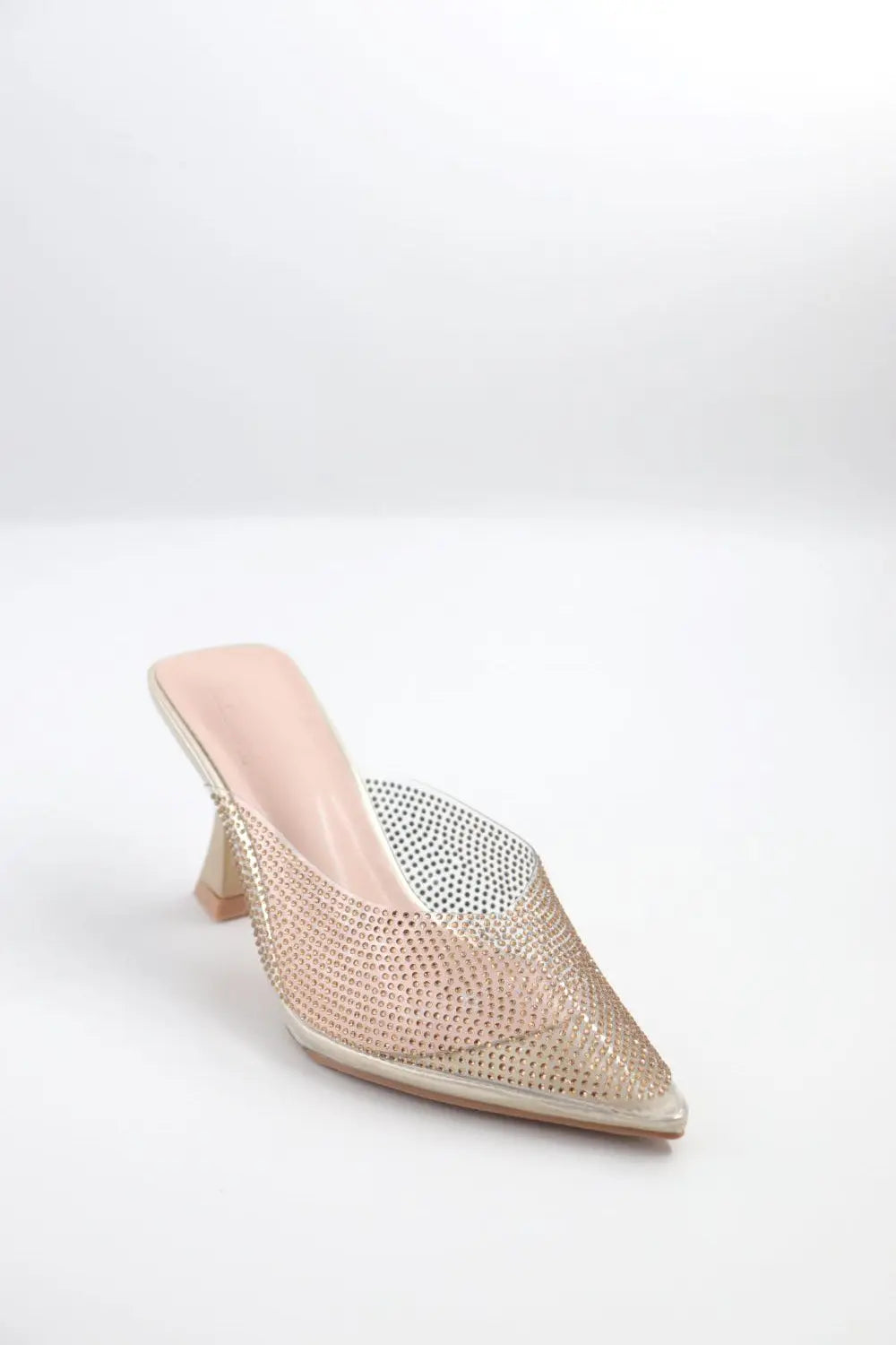 Kitten Heel Mule Voile Fashion