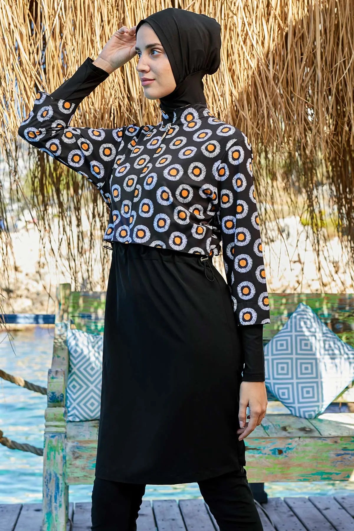 Maresiva Burkini Swimsuit 0556 Voile Fashion