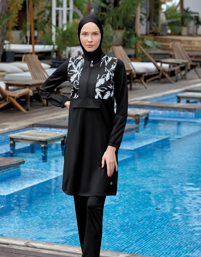 Maresiva Burkini Swimsuit 8025 Voile Fashion