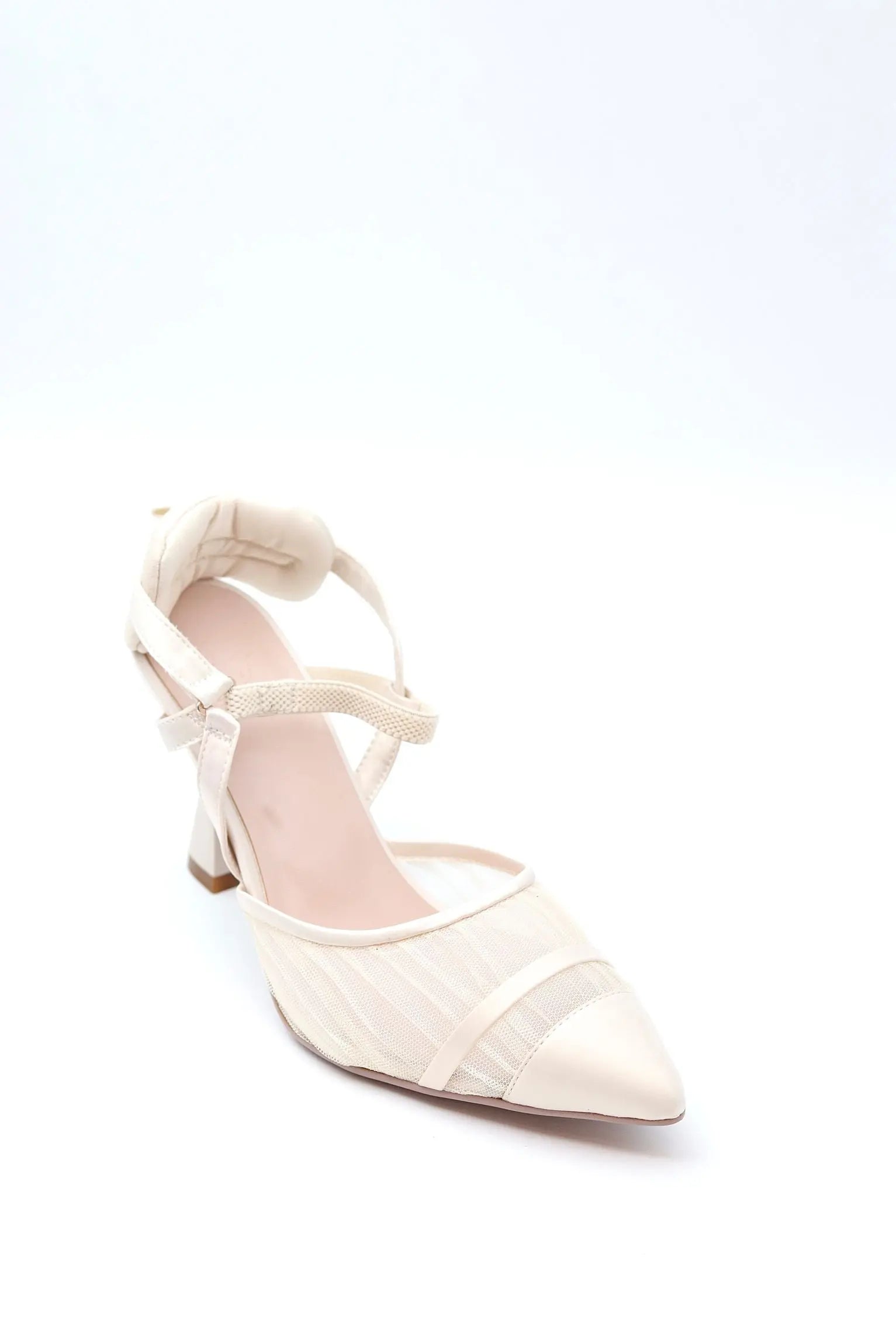 Med Heel Shoe Voile Fashion