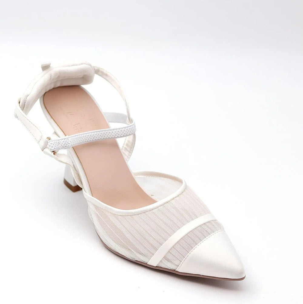 Med Heel Shoe Voile Fashion