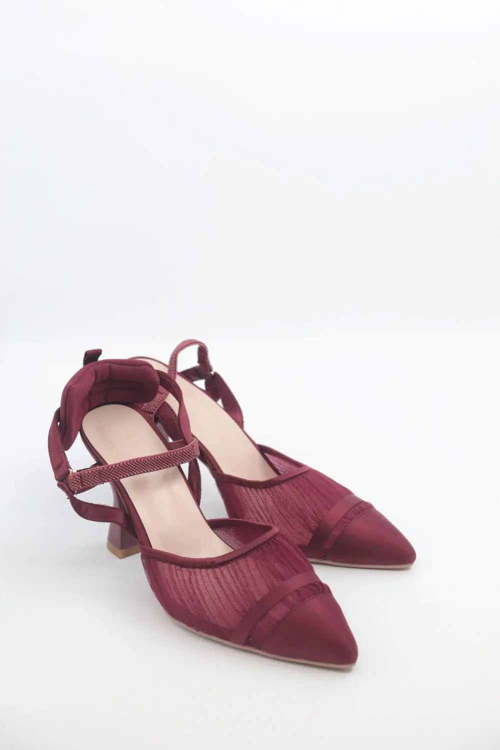 Med Heel Shoe Voile Fashion