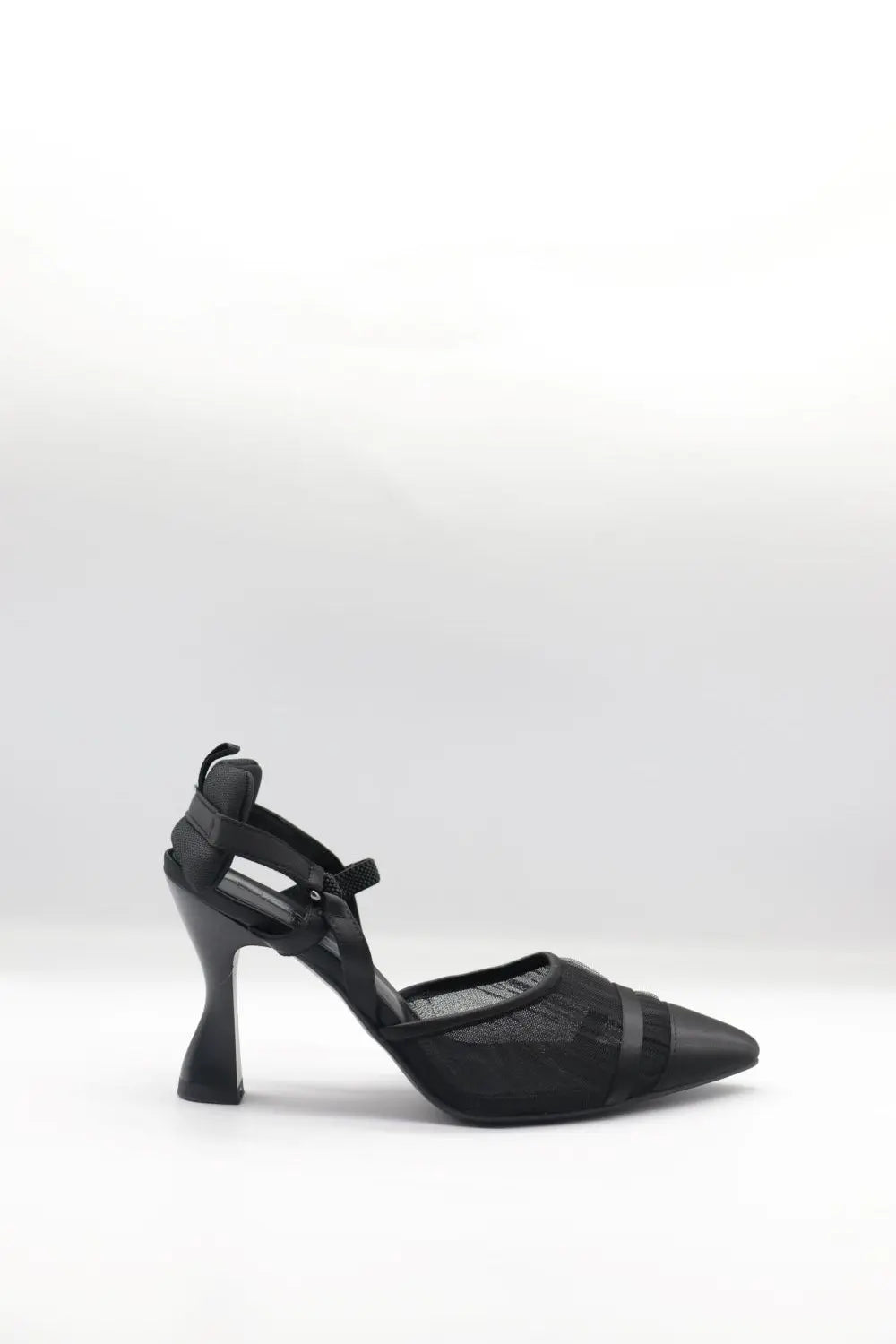 Med Heel Shoe Voile Fashion