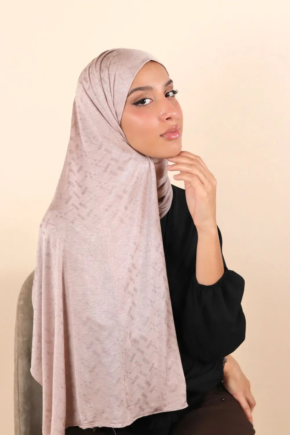 Patterned Cotton Instant Hijab Voile Fashion