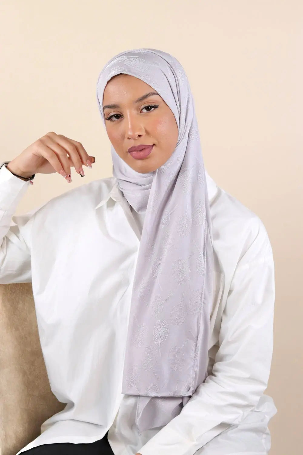 Patterned  Instant Hijab Voile Fashion