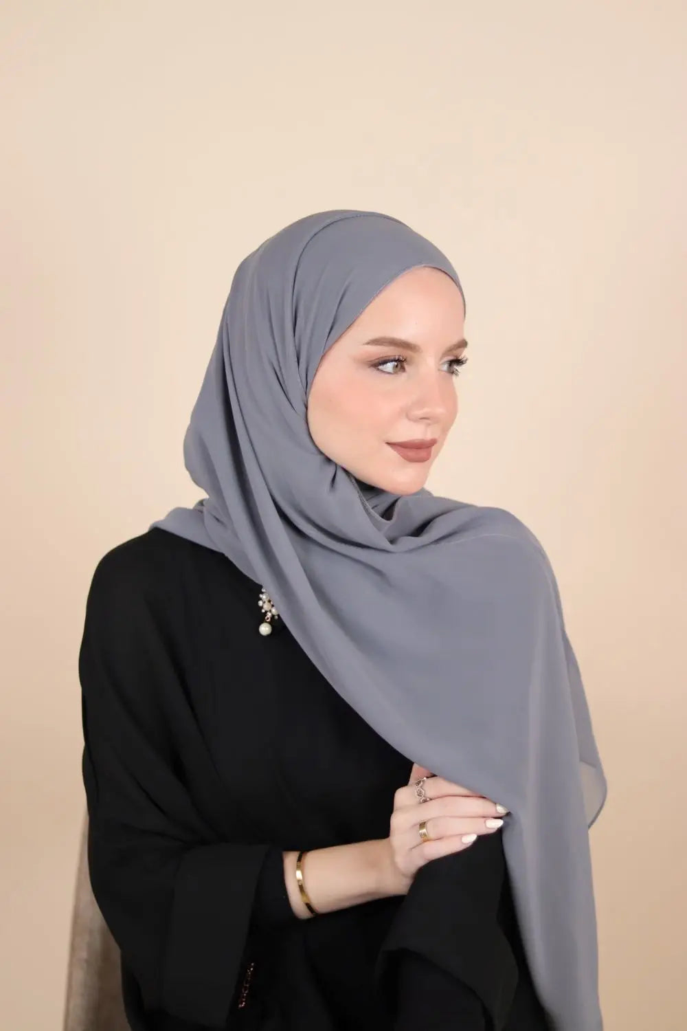 Plain Chiffon Instant Hijab Voile Fashion