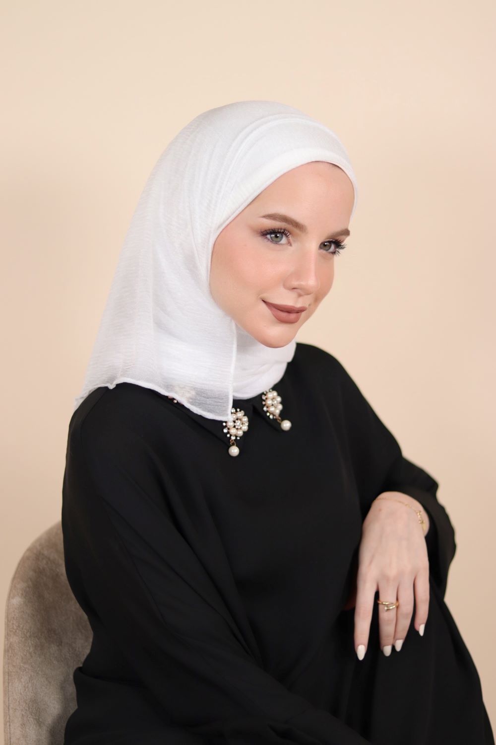Plain Line Cashmere Hijab Voile Fashion