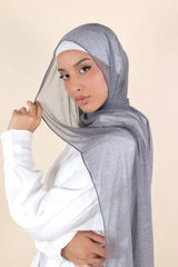 Plain Line Cashmere Hijab Voile Fashion