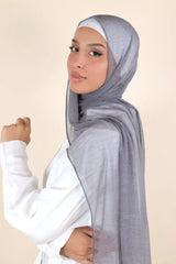 Plain Line Cashmere Hijab Voile Fashion