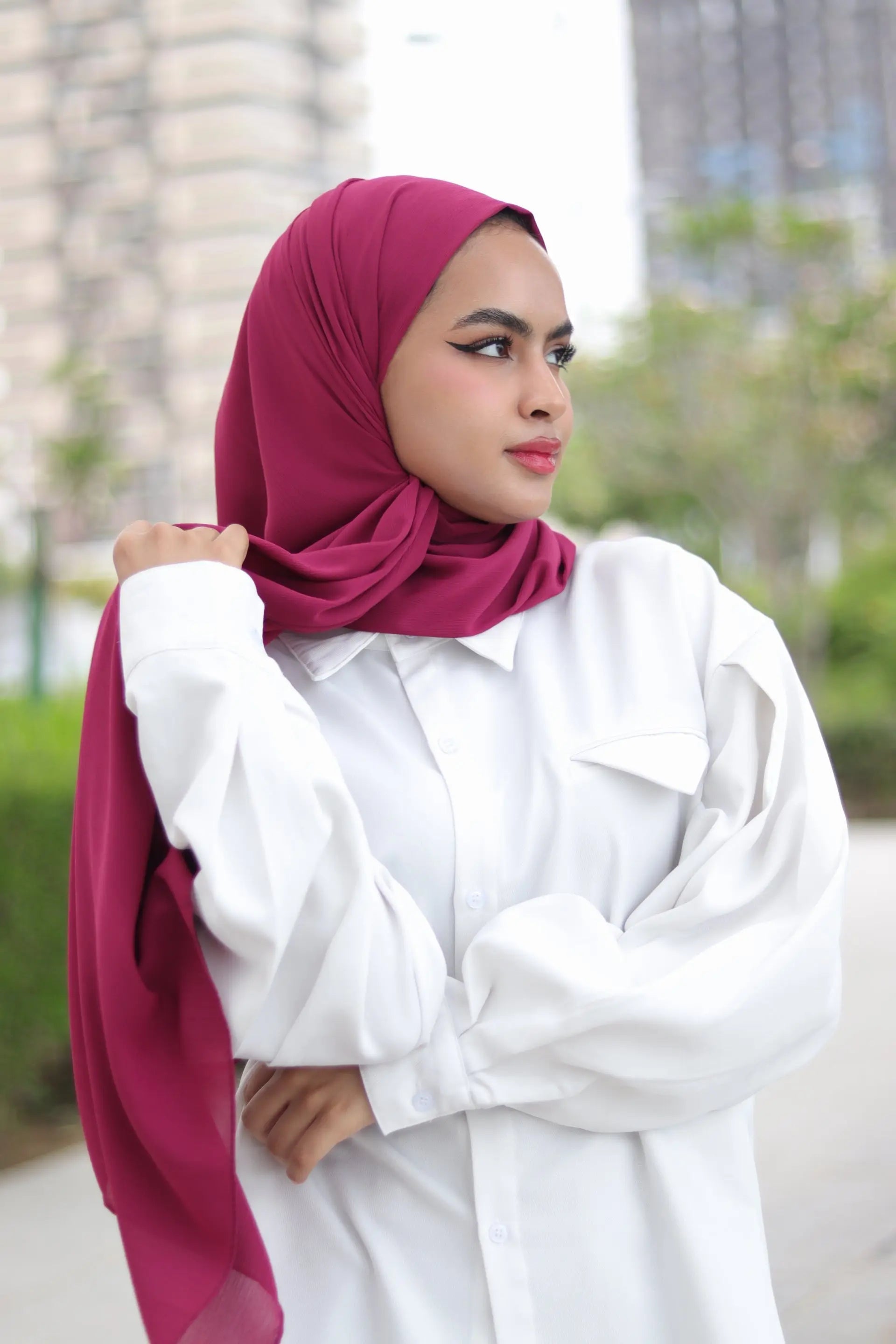 Pleated Hijab Voile Fashion