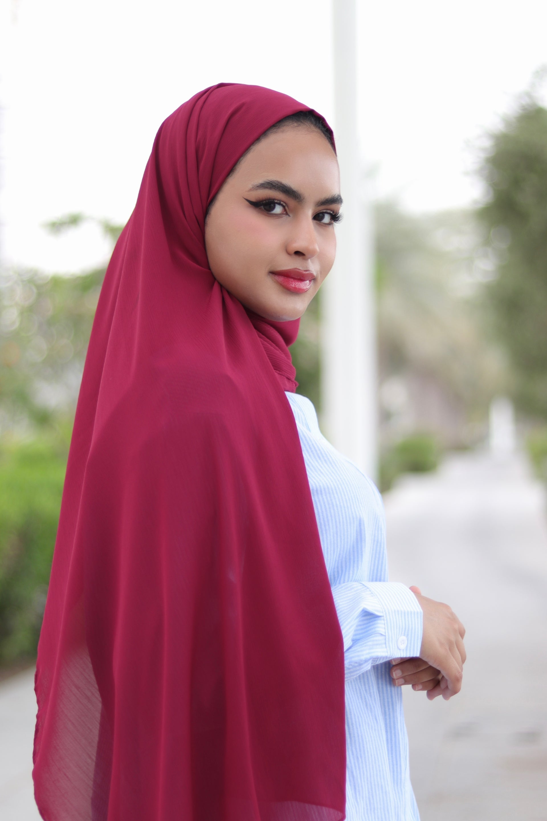 Pleated Hijab Voile Fashion