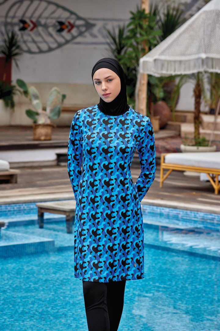 Rozamay Burkini Swimsuit-9024 Voile Fashion