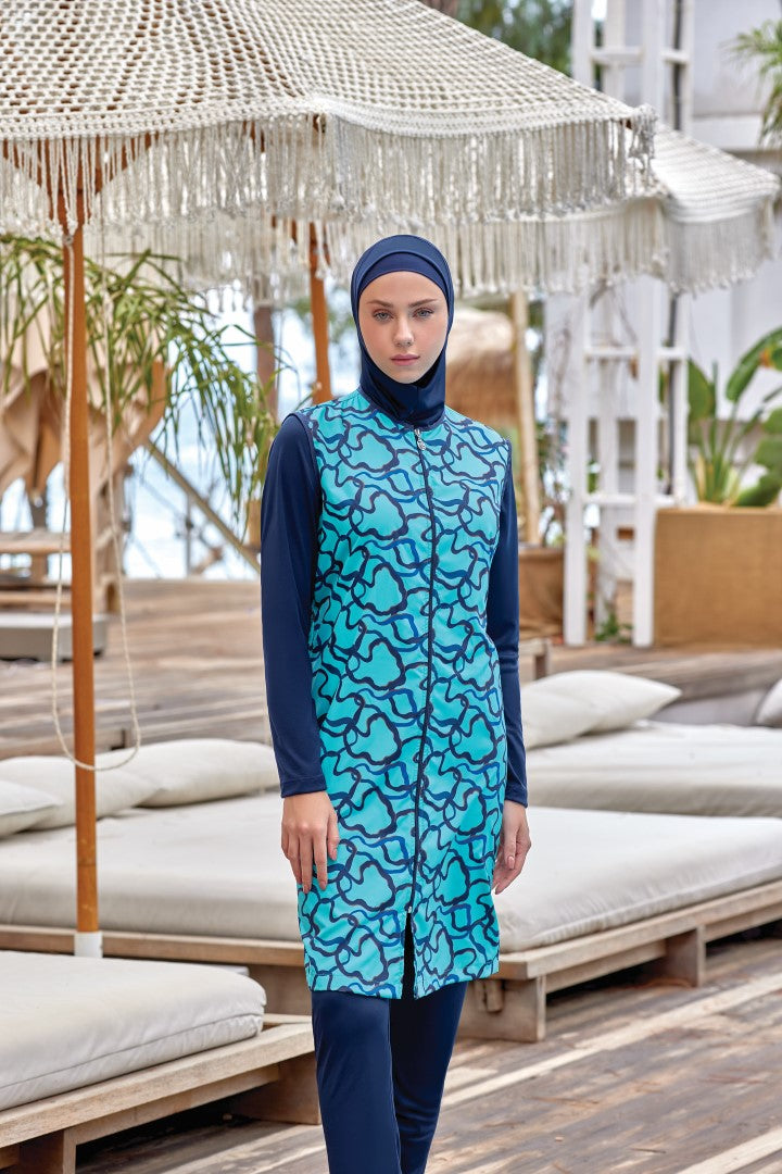 Rozamay Burkini Swimsuit 9047 Voile Fashion