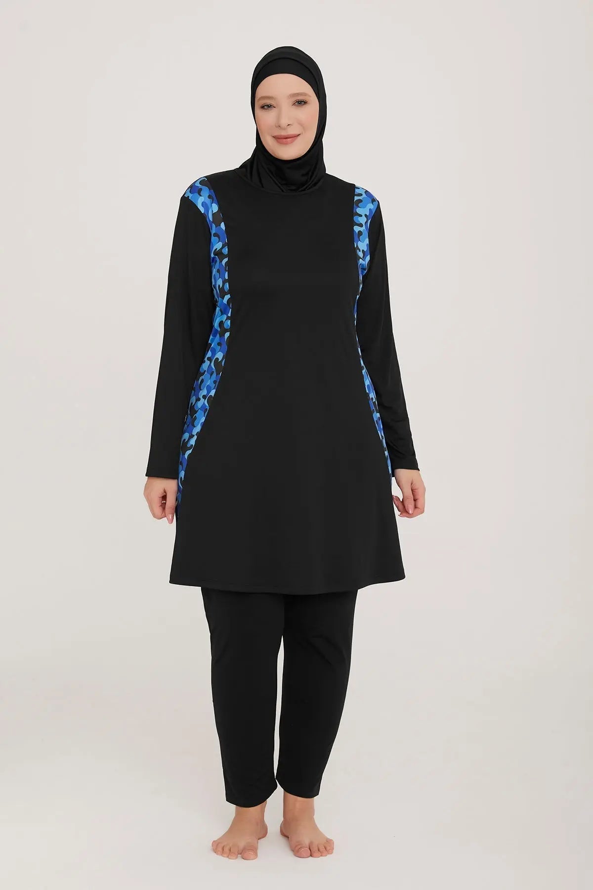 Rozamay Burkini Swimsuit-9101-B Voile Fashion