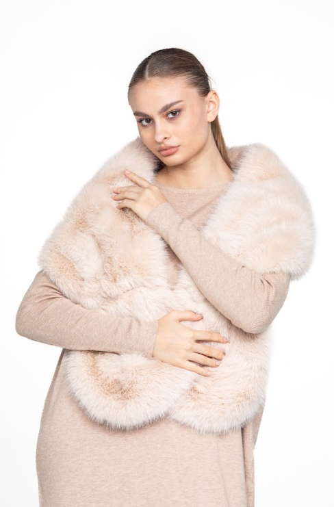 Soft Fur Shoulder Scarf  Elora