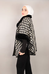 Soft Fur Open Poncho Voile Fashion