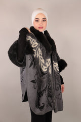 Soft Fur Open Poncho Voile Fashion