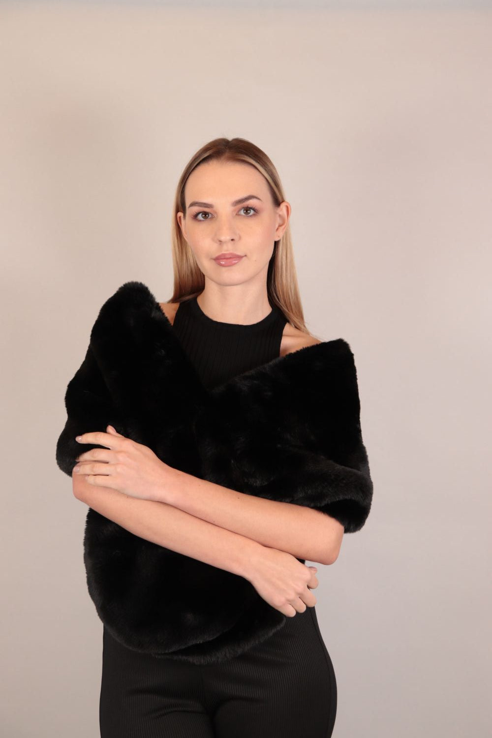 Soft Fur Shoulder Scarf Voile Fashion