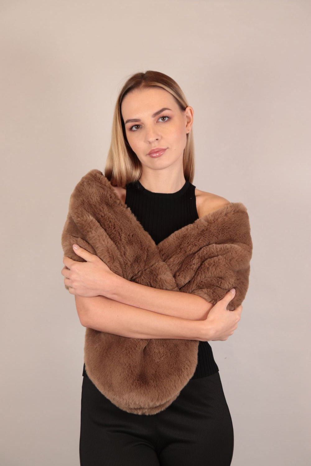 Soft Fur Shoulder Scarf Voile Fashion