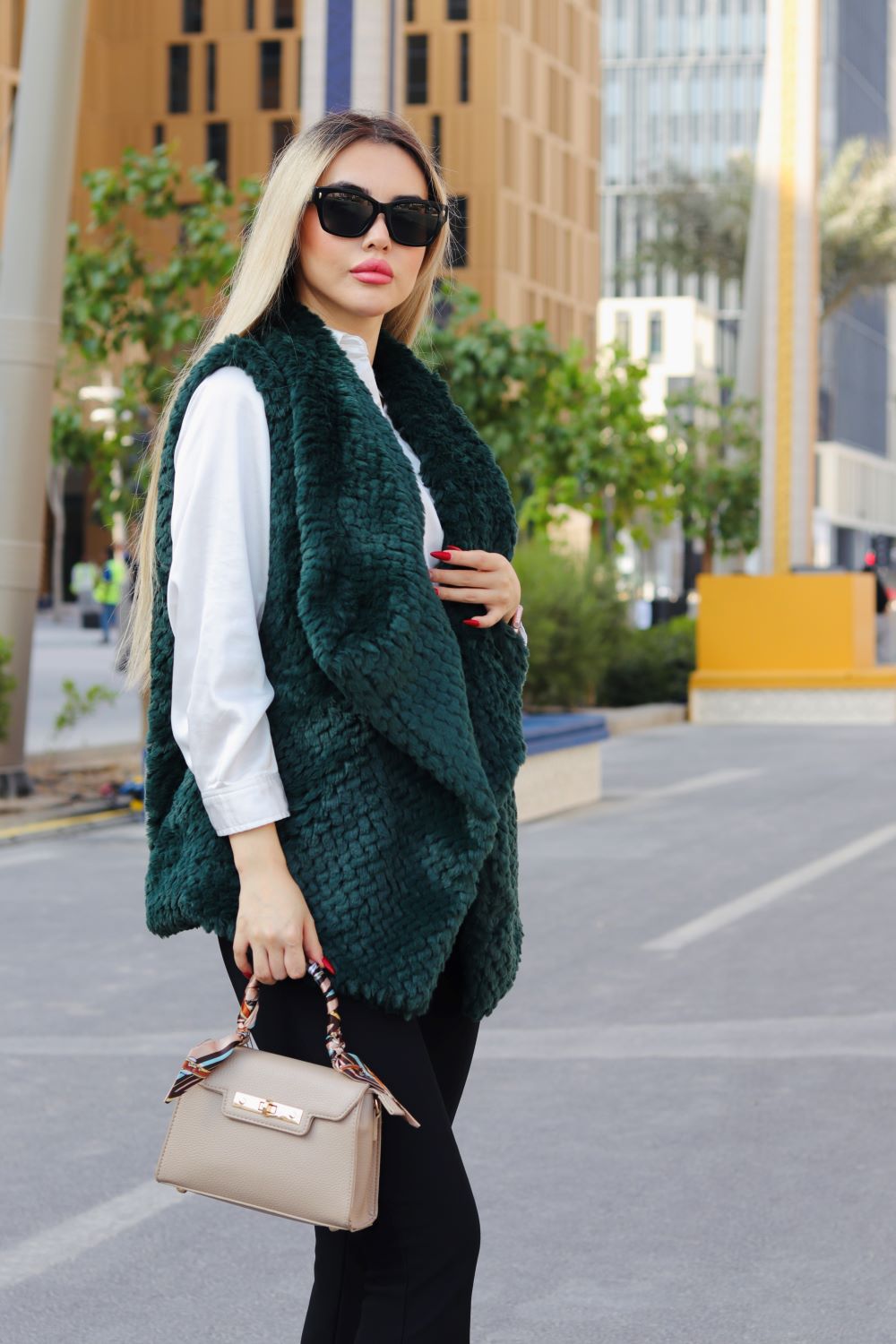 Soft Fur Woolen Poncho Voile Fashion