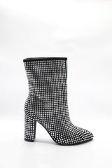 Square Heel Boot Voile Fashion