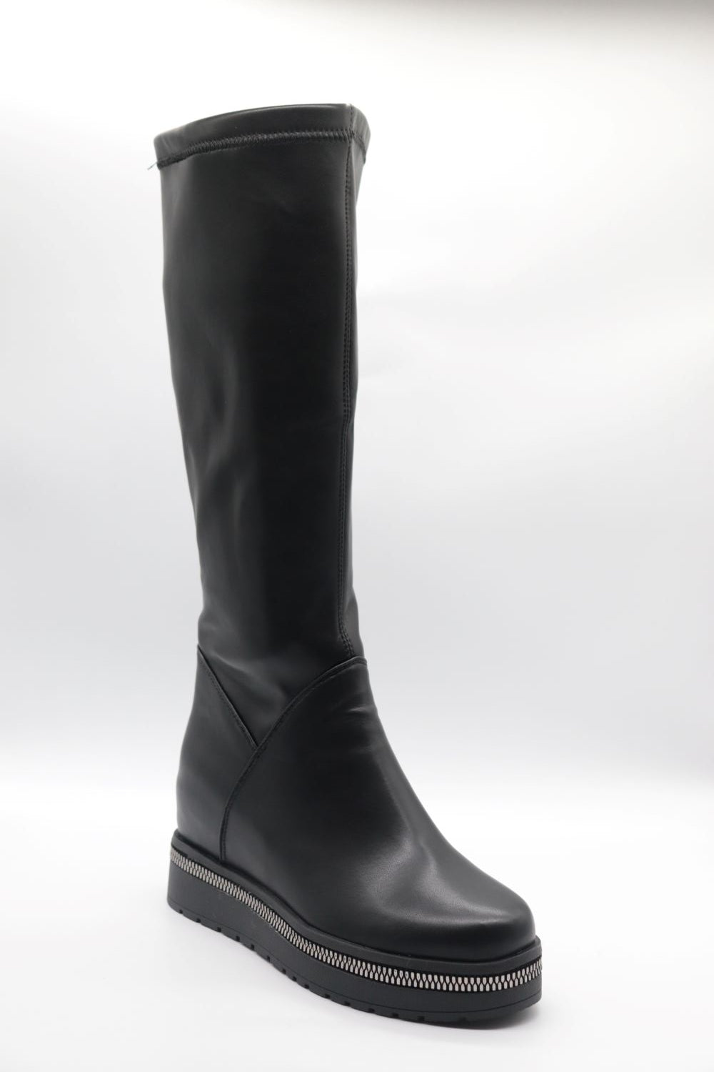 Wedge Kneed Boot Voile Fashion