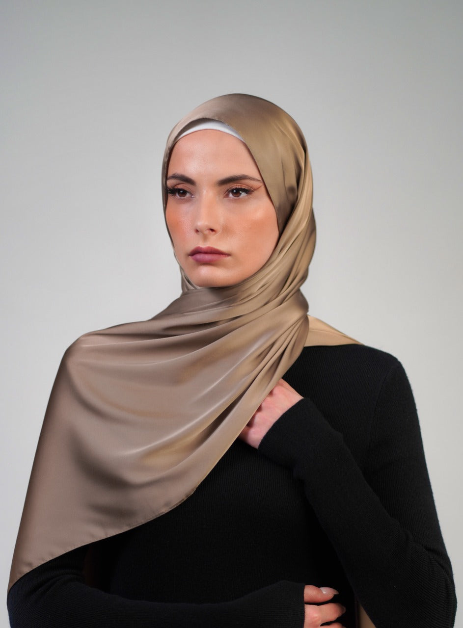 Plain Satin Hijab - Voile Fashion