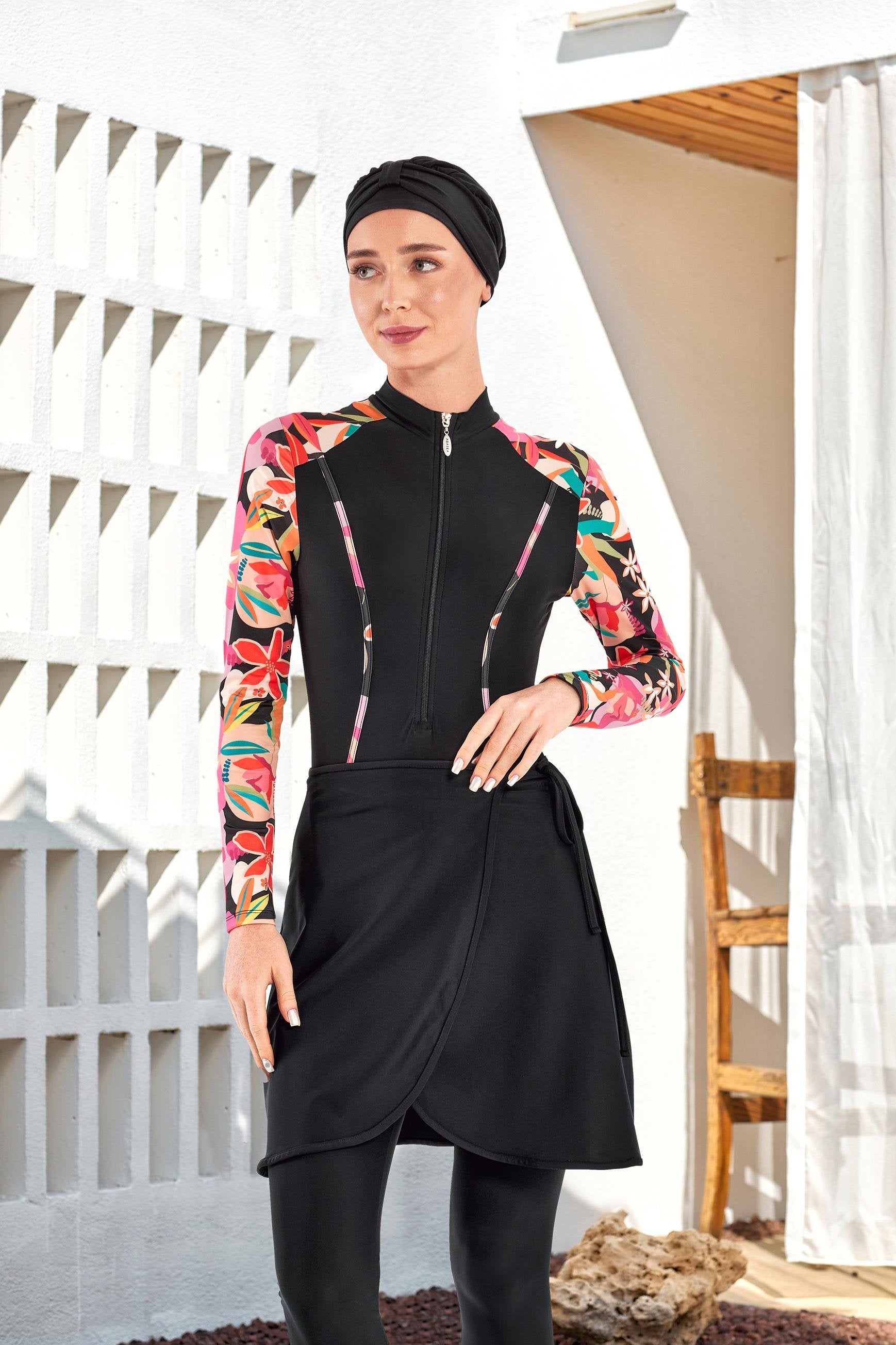 Adasea Burkini  Swimsuit  Voile