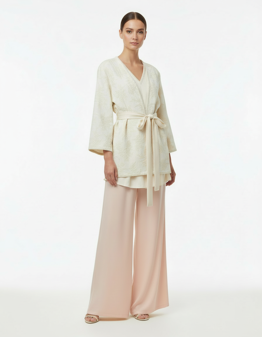 Coord Trouser Set with Jacket  Voile