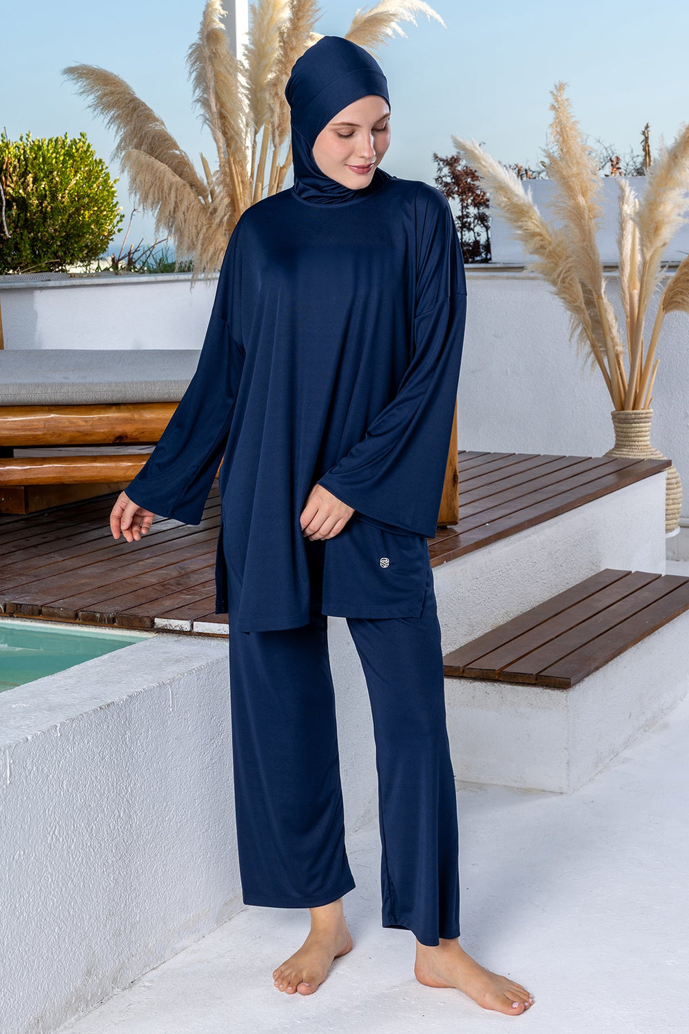 Rozamay Burkini Swimsuit-3122  Voile