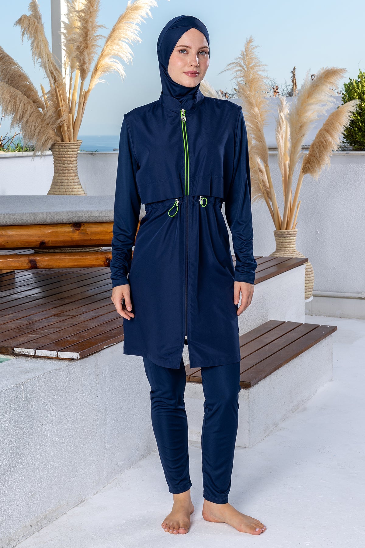 Rozamay Burkini Swimsuit-3314  Voile