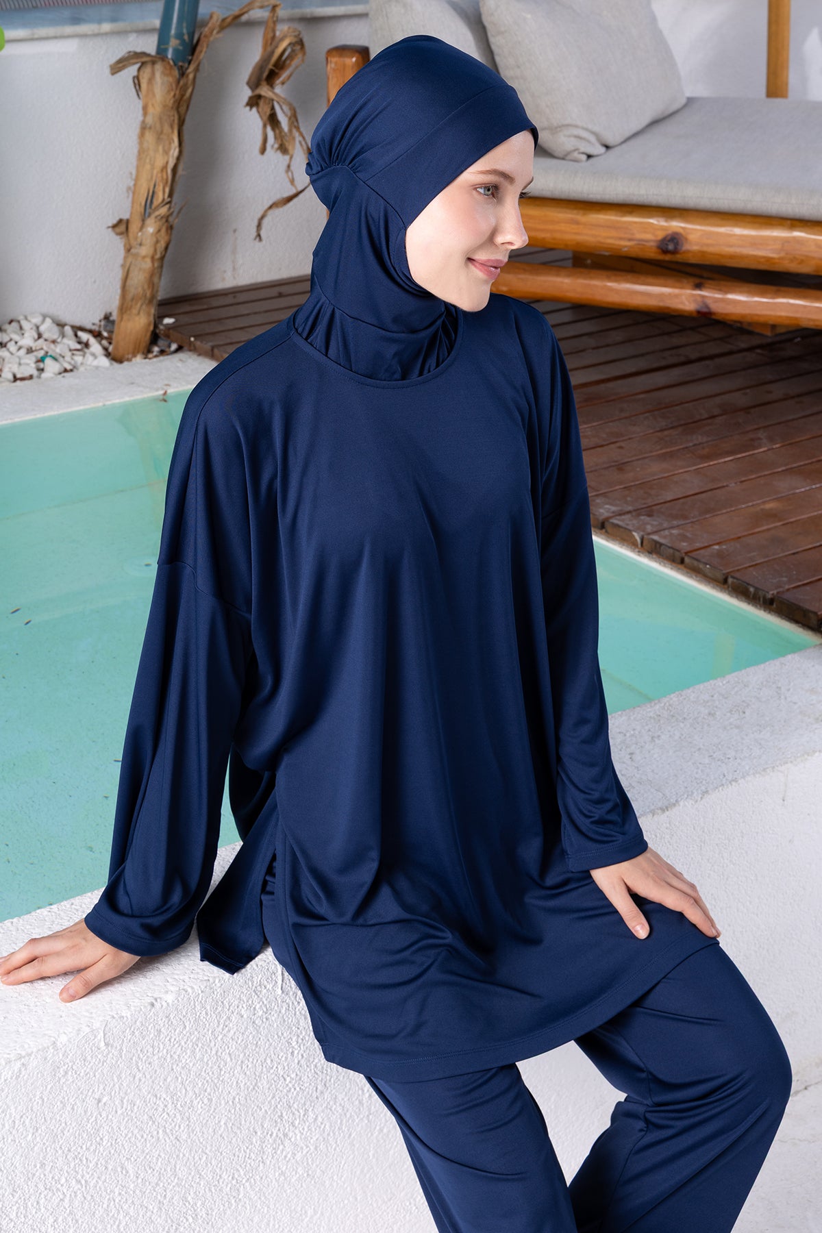 Rozamay Burkini Swimsuit-3122  Voile