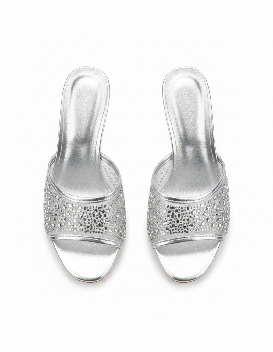Celine Mesh Kitten Heel Sandals – Open Toe  UQ