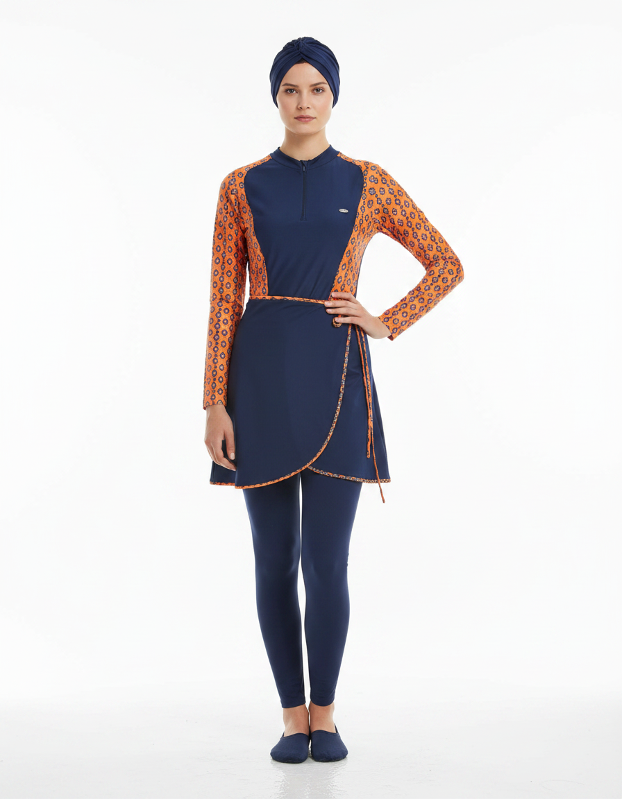 Adasea Burkini Lycra Swimsuit 4357  Voile
